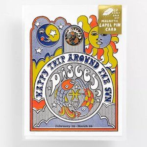 Yellow Owl Workshop Pisces Lapel Pin Card